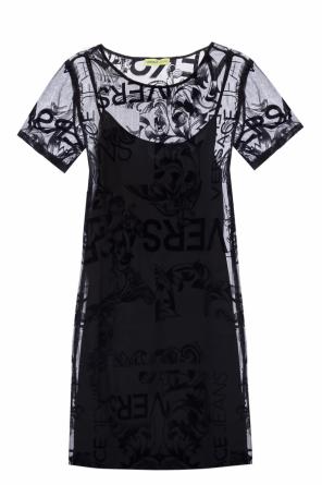 Sheer dress with velvet logo, zdjęcie 1 Sheer dress with velvet logo od Versace Jeans